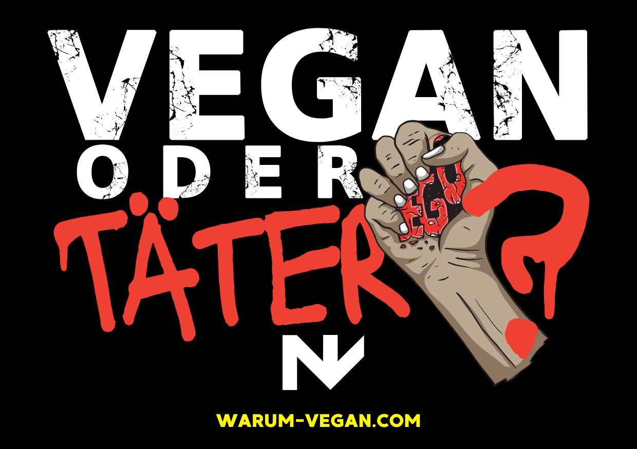 VEGAN ODER TÄTER STICKER | Vegane Sticker NVSINO