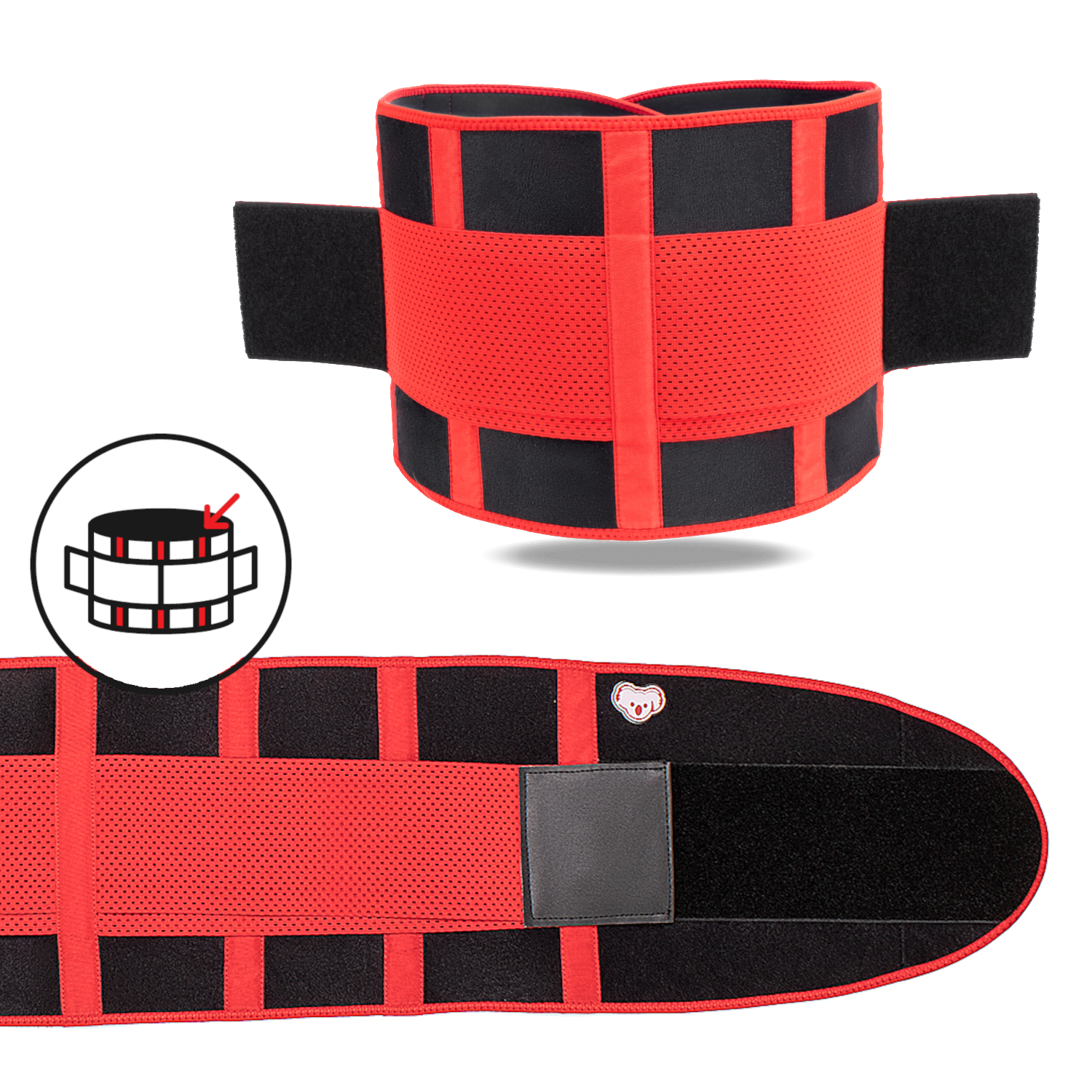 KOALAA Lumbar | Der Rückenstützgürtel mit Doppelzug-Mechanismus! | Beckengurt für den unteren Rücken KOALAA