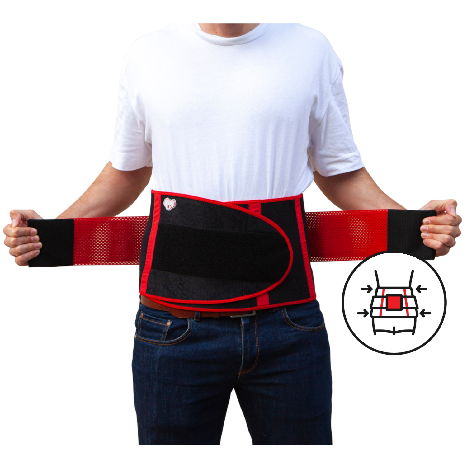 KOALAA Lumbar | Der Rückenstützgürtel mit Doppelzug-Mechanismus! | Beckengurt für den unteren Rücken KOALAA