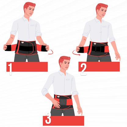 KOALAA Lumbar | Der Rückenstützgürtel mit Doppelzug-Mechanismus! | Beckengurt für den unteren Rücken KOALAA
