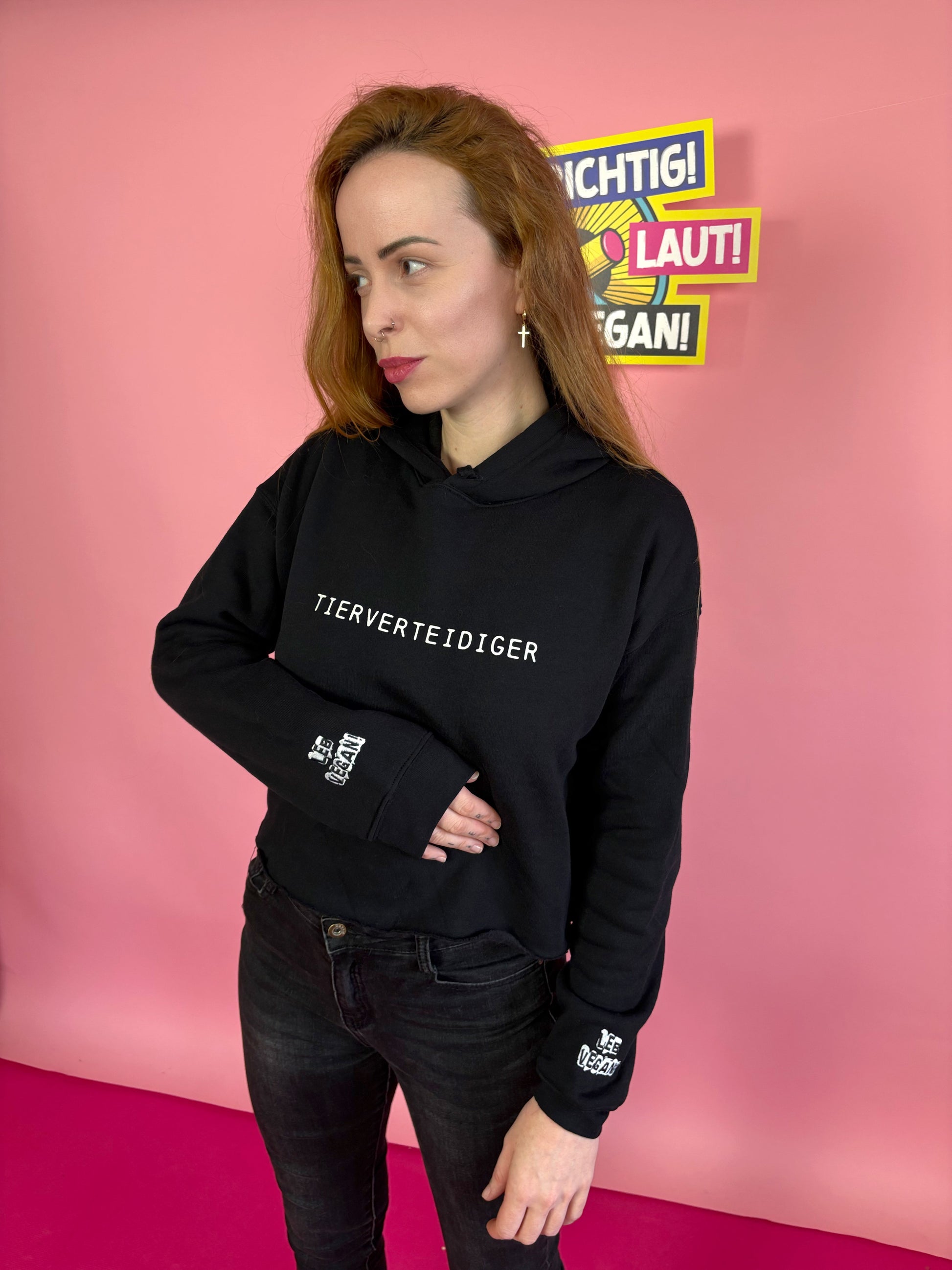 Tierverteidiger Crop-Hoodie | NEON NVSINO