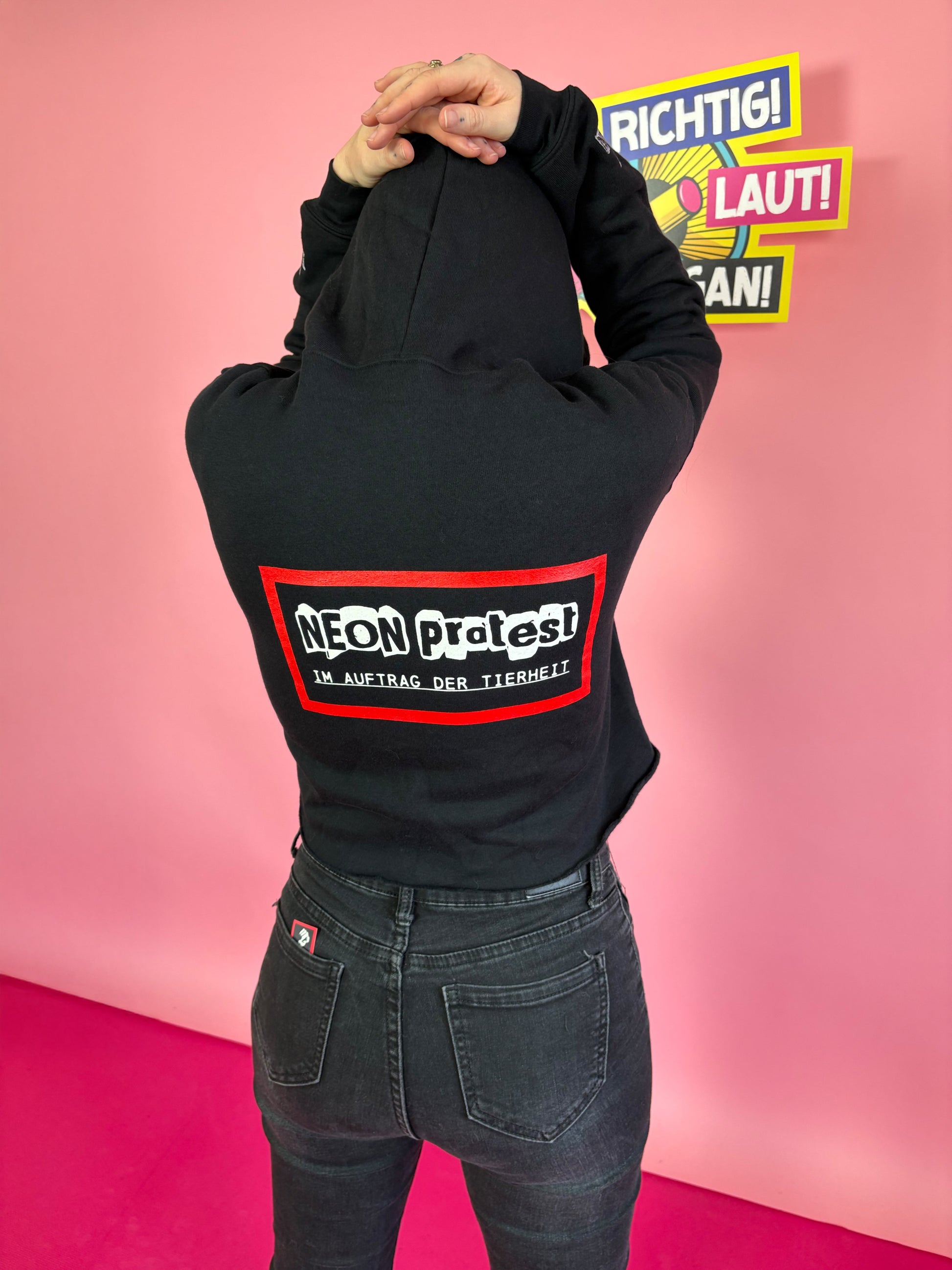 Tierverteidiger Crop-Hoodie | NEON NVSINO