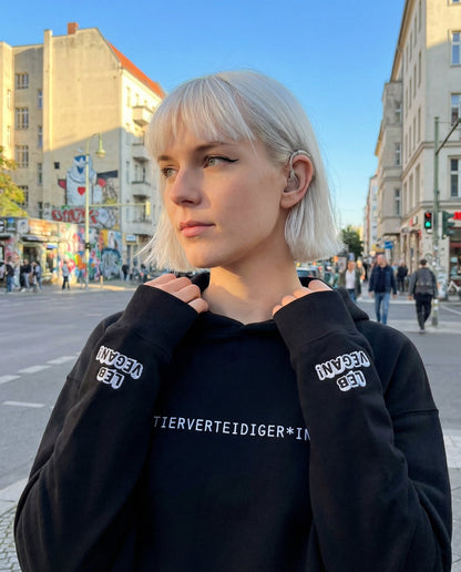 Tierverteidiger*in Crop-Hoodie | NEON NVSINO