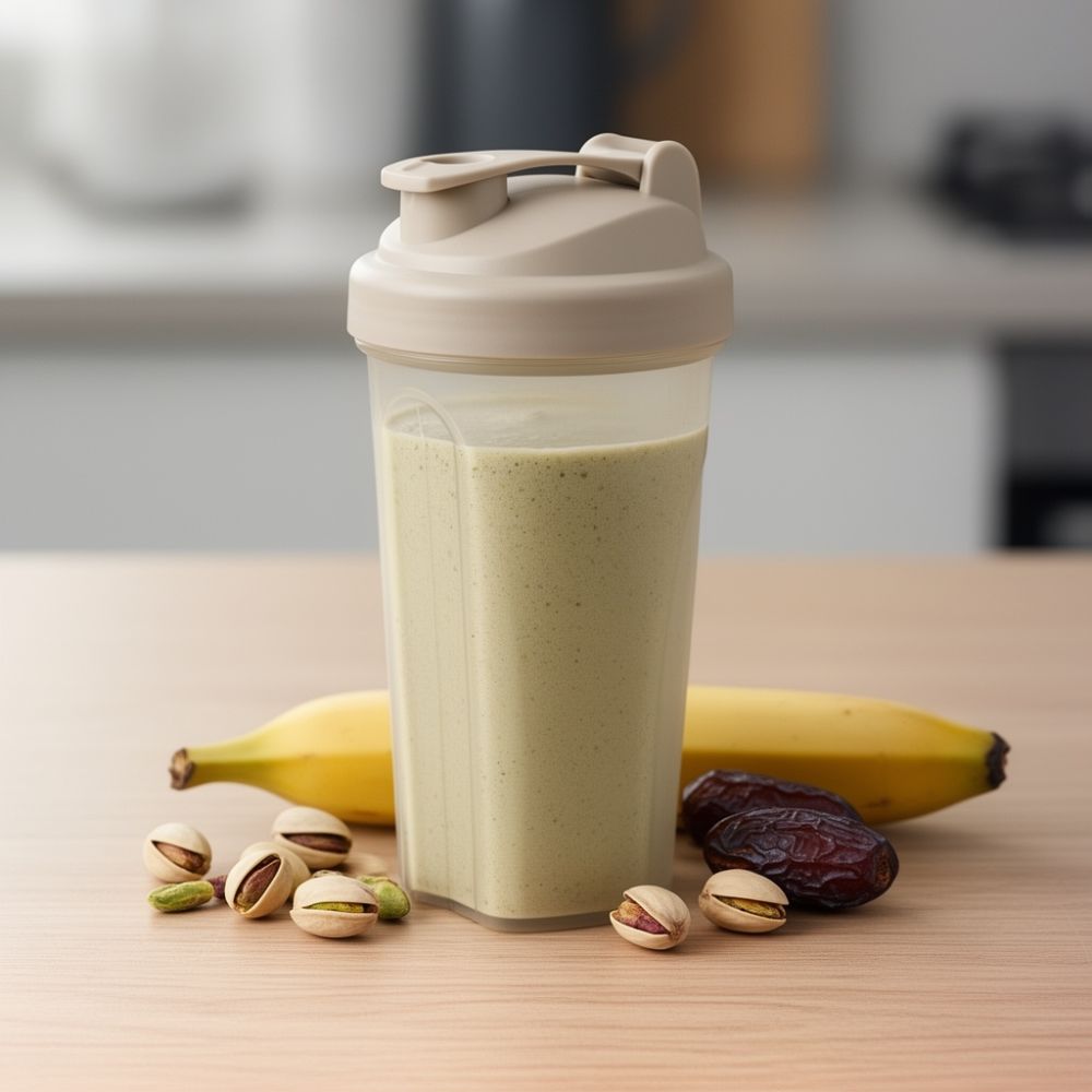 Veganer_Proteinshake_vegan_Pistazie