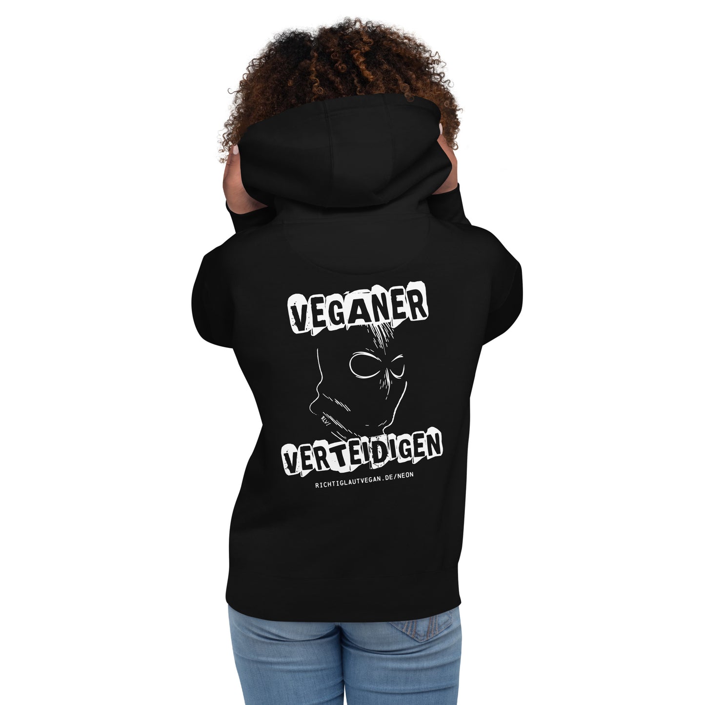 Veganer Verteidigen Tierverteidigerin Hoodie | NEON