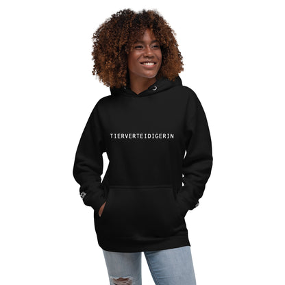 Veganer Verteidigen Tierverteidigerin Hoodie | NEON
