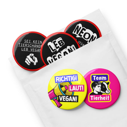 Veganes Button Set Groß | RLV & NEON NVSINO