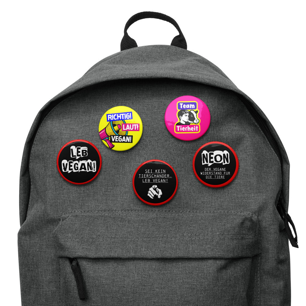 Veganes Button Set Groß | RLV & NEON NVSINO