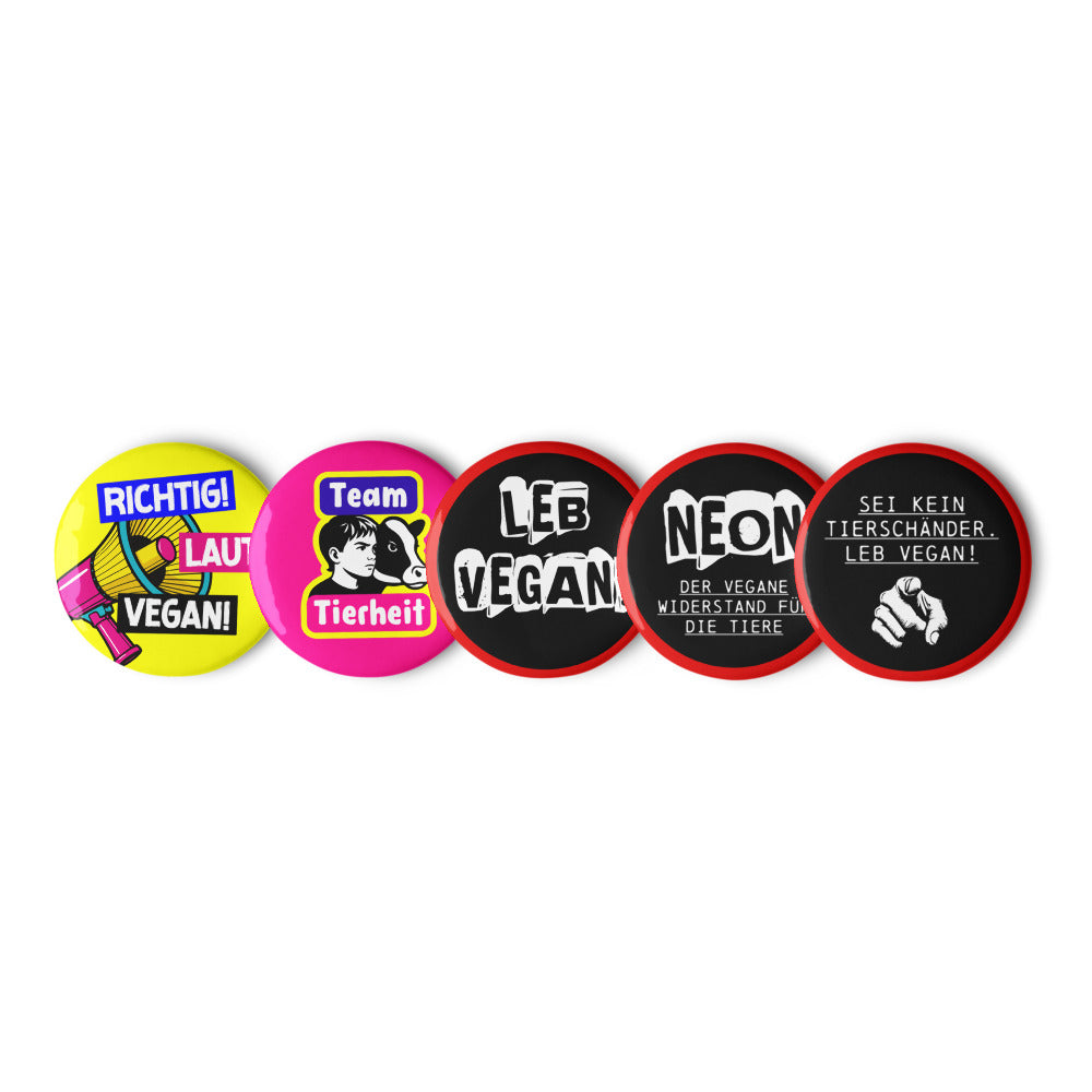 Veganes Button Set Groß | RLV & NEON NVSINO