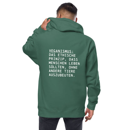 NEON Leb vegan! Veganismus Definition Unisex Zip-Hoodie NVSINO