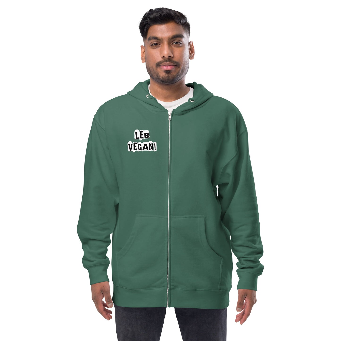 NEON Leb vegan! Veganismus Definition Unisex Zip-Hoodie NVSINO