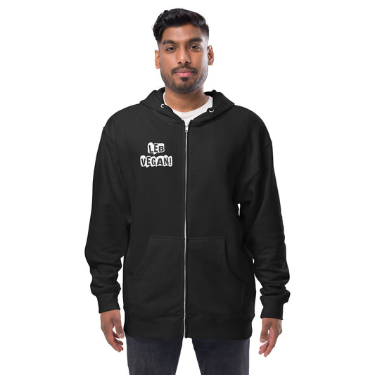 NEON Leb vegan! Veganismus Definition Unisex Zip-Hoodie NVSINO