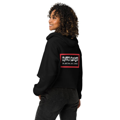 Tierverteidigerin Crop-Hoodie | NEON