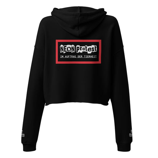 Tierverteidigerin Crop-Hoodie | NEON