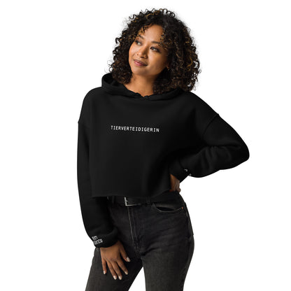 Tierverteidigerin Crop-Hoodie | NEON