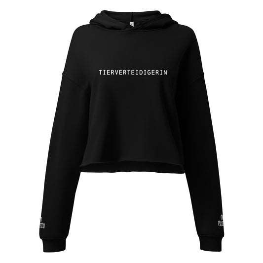 Tierverteidigerin Crop-Hoodie | NEON
